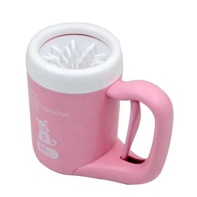 Kwispel Dog Paw Cleaner - Portable Dog Paw Cleaner Foot Washer Cup for Small Medium Dogs and Cats Muddy Paw, Pink S